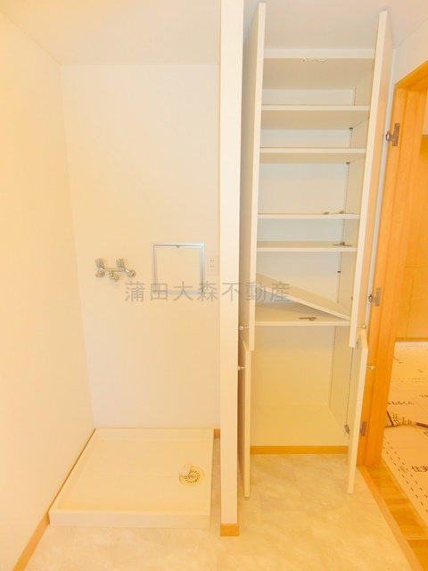 山王3丁目38戸建ての設備|洗濯機置き場と棚収納