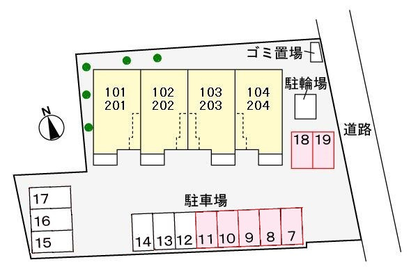 ファミールヒルズ　Ⅱの地図|駐車場