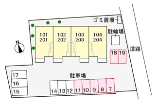 【地図】 | ファミールヒルズ　Ⅱ | 駐車場