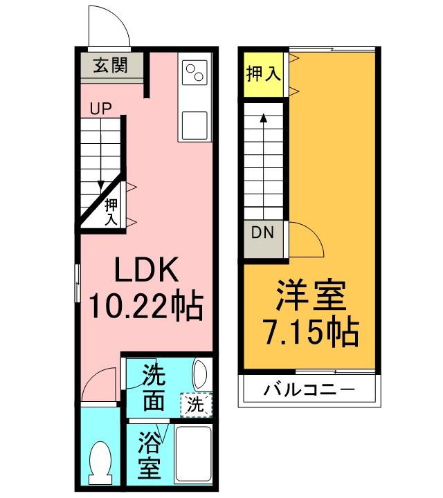 寿町貸家の間取り