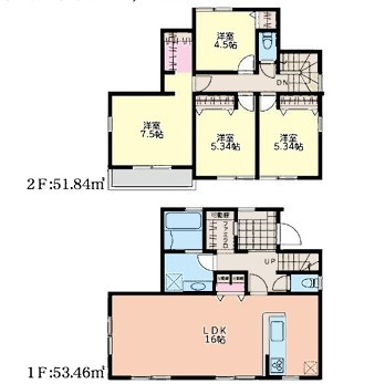 茅ヶ崎市香川1丁目　売地　3号地の参考プラン|参考プラン☆