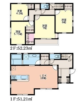 茅ヶ崎市香川1丁目　売地　4号地の参考プラン|参考プラン☆