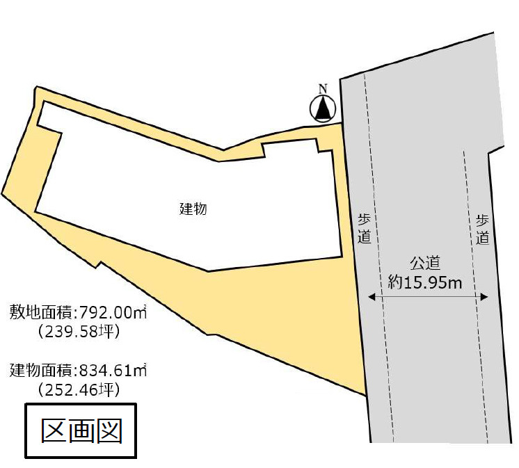 想定年間賃料　360万　想定利回り　20.1％　鉄筋造の区画図