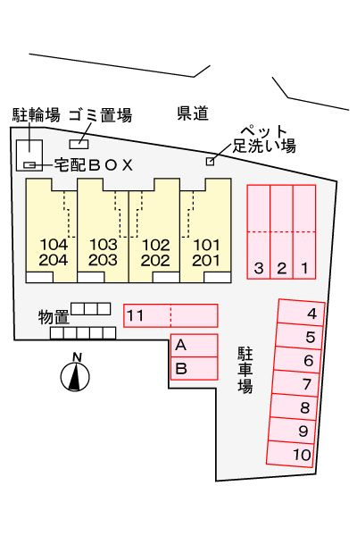 アヴァン・リヴィエールの駐車場