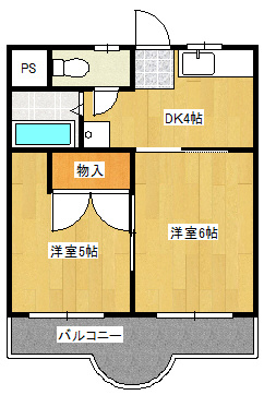 藤ビル佐貫マンションの間取り|反転