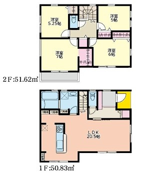 茅ヶ崎市香川1丁目　売地　6号地の参考プラン|参考プラン☆