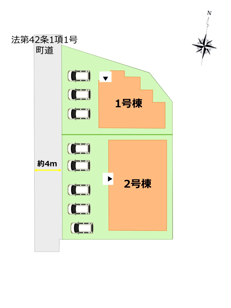 三養基郡みやき町大字原古賀７期1号棟の区画図