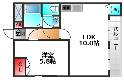 ループ千里丘の間取り