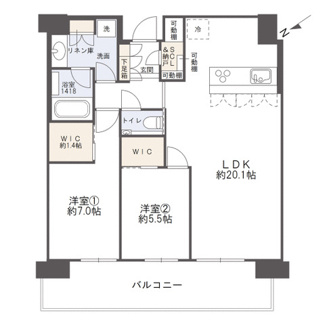 【間取り】 | ザ・パークハウス中之島タワー | 【間取り】48階北西中部屋につき、日当たり・眺望・通風良好！