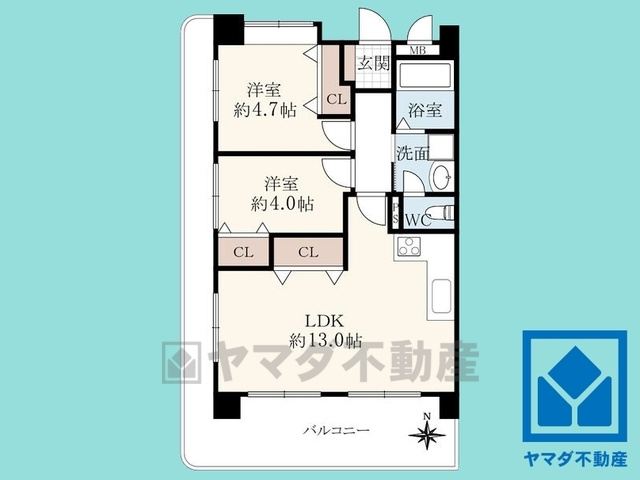 リブコート武庫川の間取り
