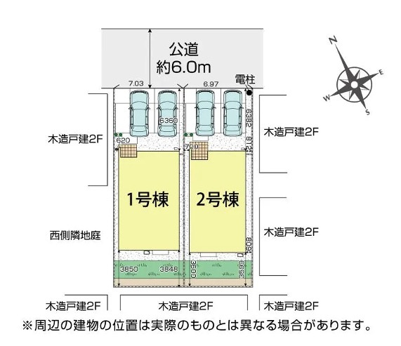 [新築住宅] 坂戸市溝端町 3期 全2棟の区画図