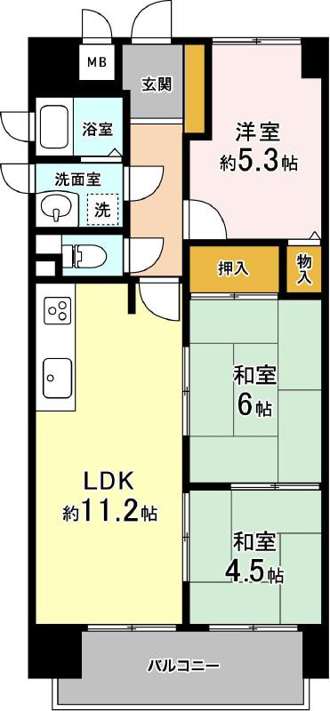 エクセレント米子の間取り