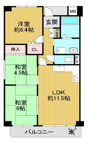 グリーンエクセル甲子園の間取り