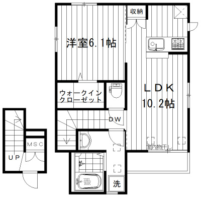 ヘーベルメゾン大和町の間取り