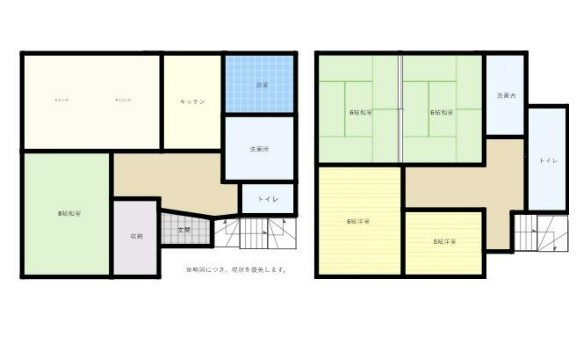 【中古】鶴ヶ島市脚折中古住宅の間取り