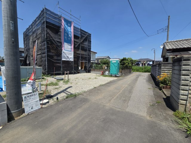 新築　太田市鳥山上町第6　1号棟　Cradle Gardenの前面道路含む現地写真|現地写真　東側前面道路幅員約4ｍ