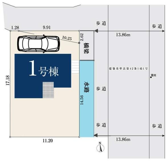 横浜市青葉区梅が丘の新築一戸建の区画図|限定1棟の販売です！
お気軽にお問合せ下さい！