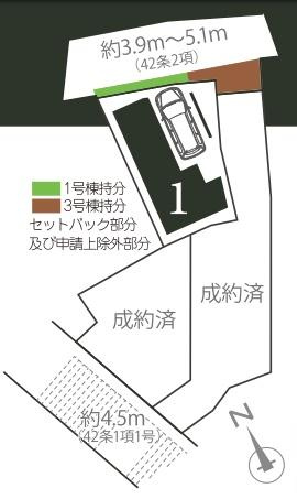 横浜市神奈川区神之木台の新築一戸建の区画図|最終1号棟の販売です。
お気軽にお問合せ下さい！
