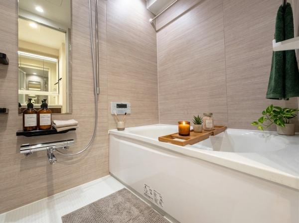 【浴室】 | シャンボール二子玉川園 | ゆったりとお過ごしいただけるバスルームです。心と身体の疲れを癒してくれる安らぎの空間♪※CGにて家具等の配置をしております。なお家具等は販売価格には含まれておりません。