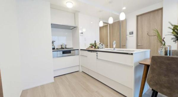 ピアースコード二子玉川のキッチン|キッチンスペースは広々しており、家事もはかどります♪