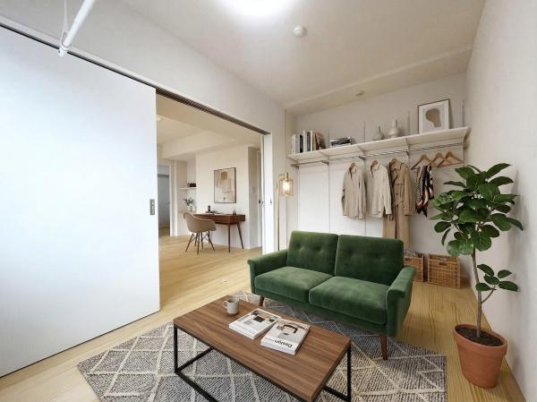 クオス宮崎台の洋室|一日の疲れを癒し、心地よく寛げる広さがある洋室です！
※CGにて家具等の配置をしております。なお家具等は販売価格には含まれておりません。