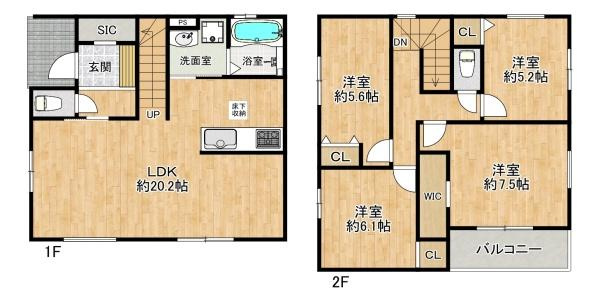 【間取り】 | 西区伊川谷町有瀬　新築戸建