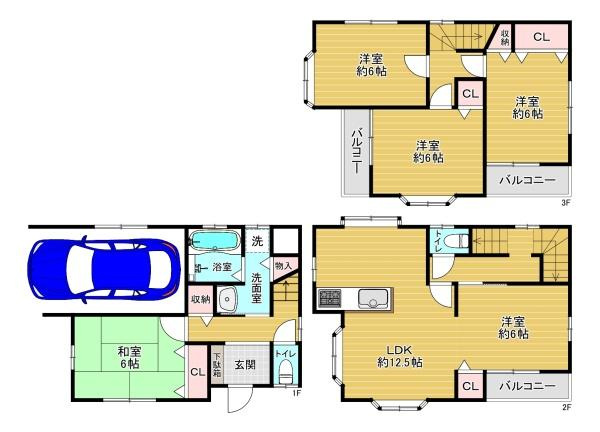 【間取り】 | 大阪市東淀川区豊里1丁目　中古戸建