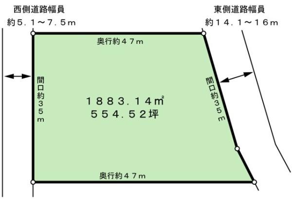【土地図】 | ●越谷市神明町二丁目・売地● | ☆資材置き場、駐車場用地としていかがでしょうか？☆