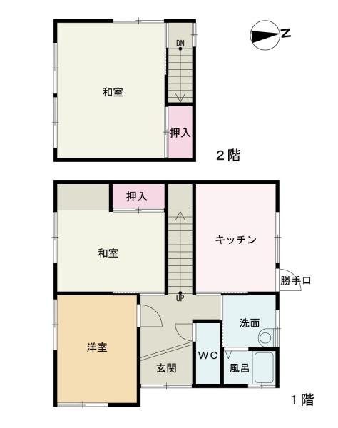 和歌山市直川　中古戸建の間取り