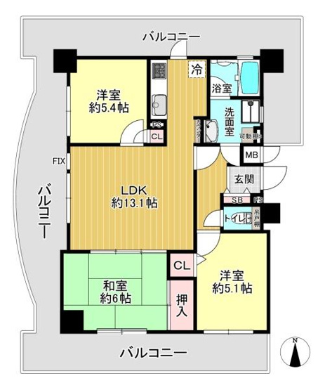 【間取り】 | コスモ東大阪　中古マンション