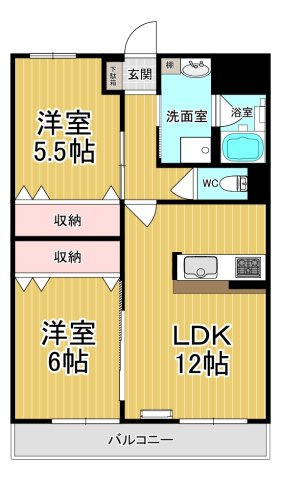【間取り】 | グリーンヒルズ | オール洋間です♪