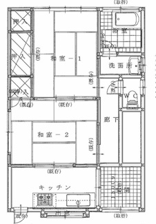 【間取り】 | 鳥取市吉方温泉２丁目中古戸建て