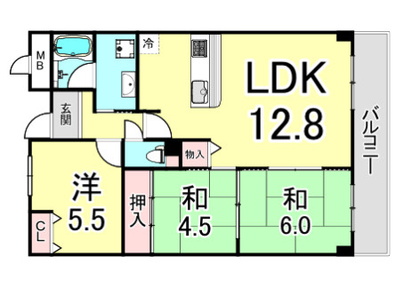 ソアール門戸荘の間取り