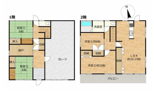売中古戸建　中央区大人見町の間取り