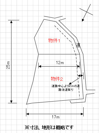 広石内４丁目売り地の土地図