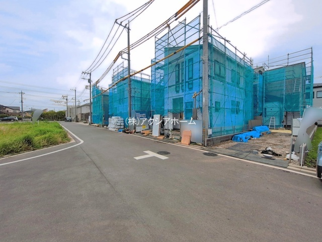所沢市上安松・全4棟　新築一戸建　2号棟の前面道路含む現地写真|2026年4月24日撮影