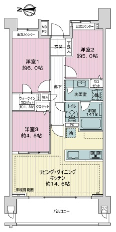 ライオンズ北小岩レジデンスの間取り