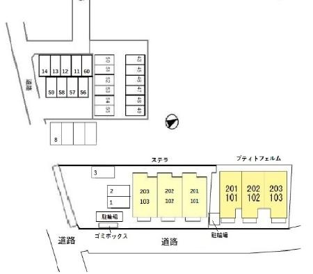 プティトフェルムの区画図