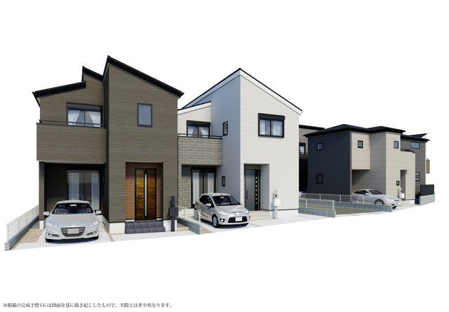 リーブルガーデン茨木市上野町7期の外観パース