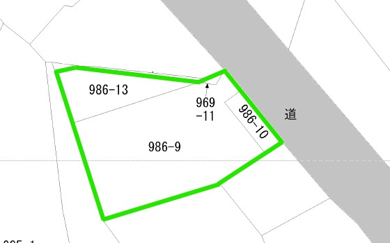 渋川市北橘町真壁売地の区画図