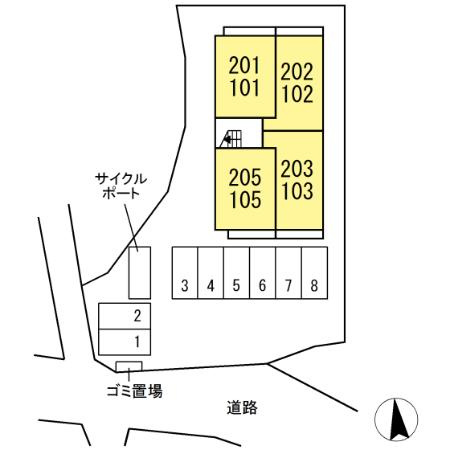 Quattro Soldi 花畑(ｸｱﾄﾛ ｿﾙﾃﾞｨ ﾊﾅﾊﾞﾀｹ)の区画図