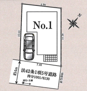 新築/朝霞市宮戸４丁目の区画図|駐車場あり（車種による）