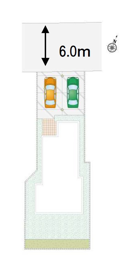 所沢市小手指南4丁目・全5棟　新築一戸建　2号棟の区画図|【全5棟・2号棟】カースペース並列2台分。