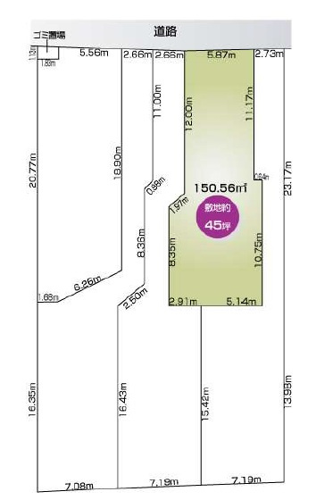 所沢市小手指南4丁目・全5棟　新築一戸建　2号棟の区画図|【全5棟・2号棟】