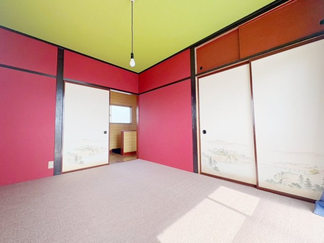 中古戸建・中古住宅　福島市町庭坂　庭坂小学校・吾妻中学校の和室|リフォーム前の写真になります。