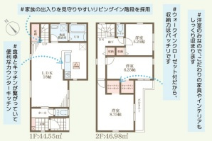 リーブルガーデン茨木市上野町7期の間取り