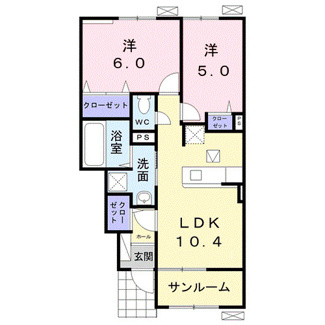 【間取り】 | Ａｎｇｅ２２４　Ｂ