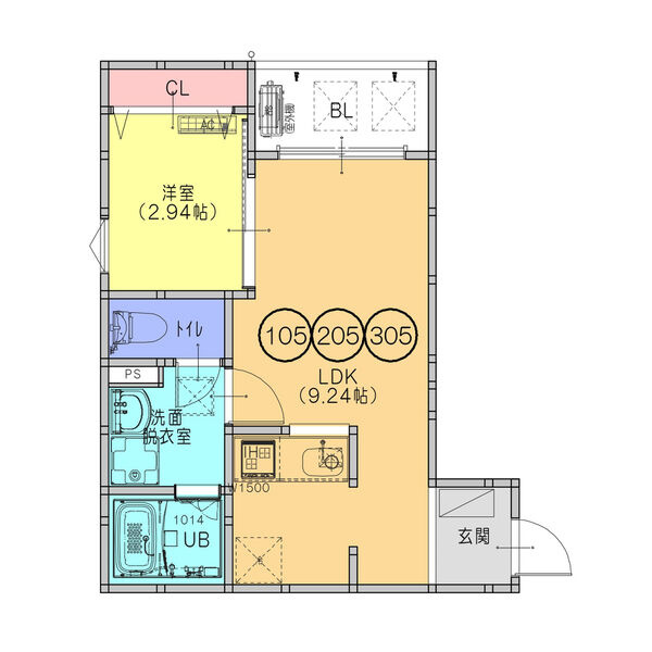 F+style藤井寺岡1号館の間取り