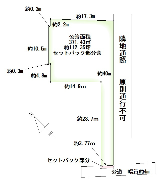 柏市豊四季　売地の土地図