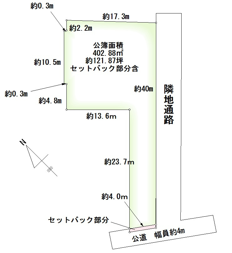 柏市豊四季　売地の土地図